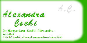 alexandra csehi business card